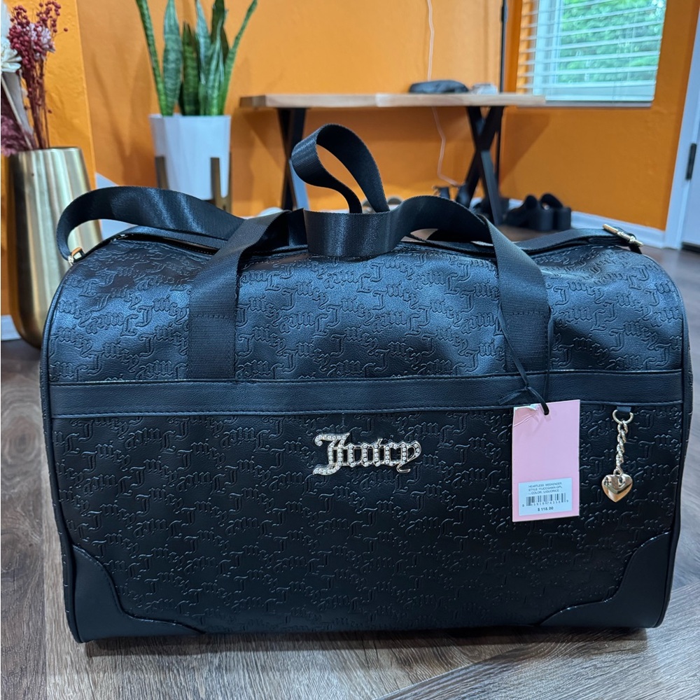 Juicy Couture Black Duffel Bag with Modern Design